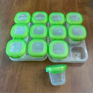 OXO TOT Green baby blocks freezer storage containers Storage Container Set
